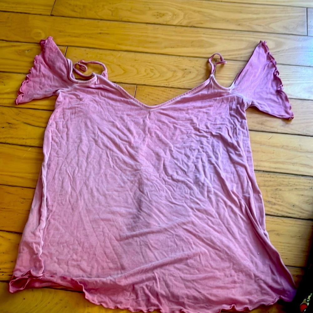 Pink off the shoulder top